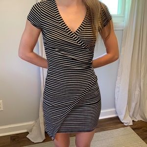 Knit striped mini bodycon dress Size S